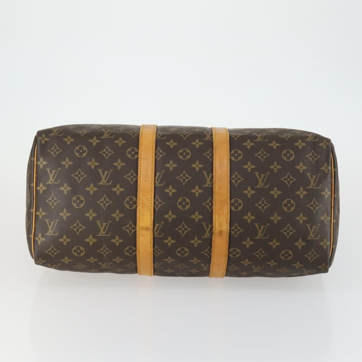 Louis Vuitton Keepall Bag Monogram Canvas, BROWN, CANVAS, Travel bag