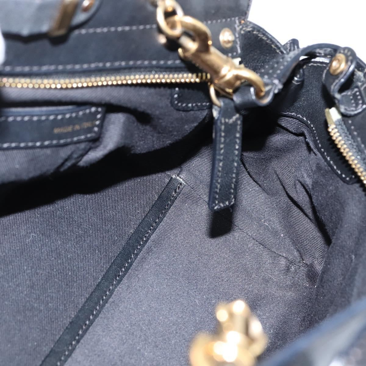 Chloe Alice Satchel Leather, BLACK, LEATHER, Handbag