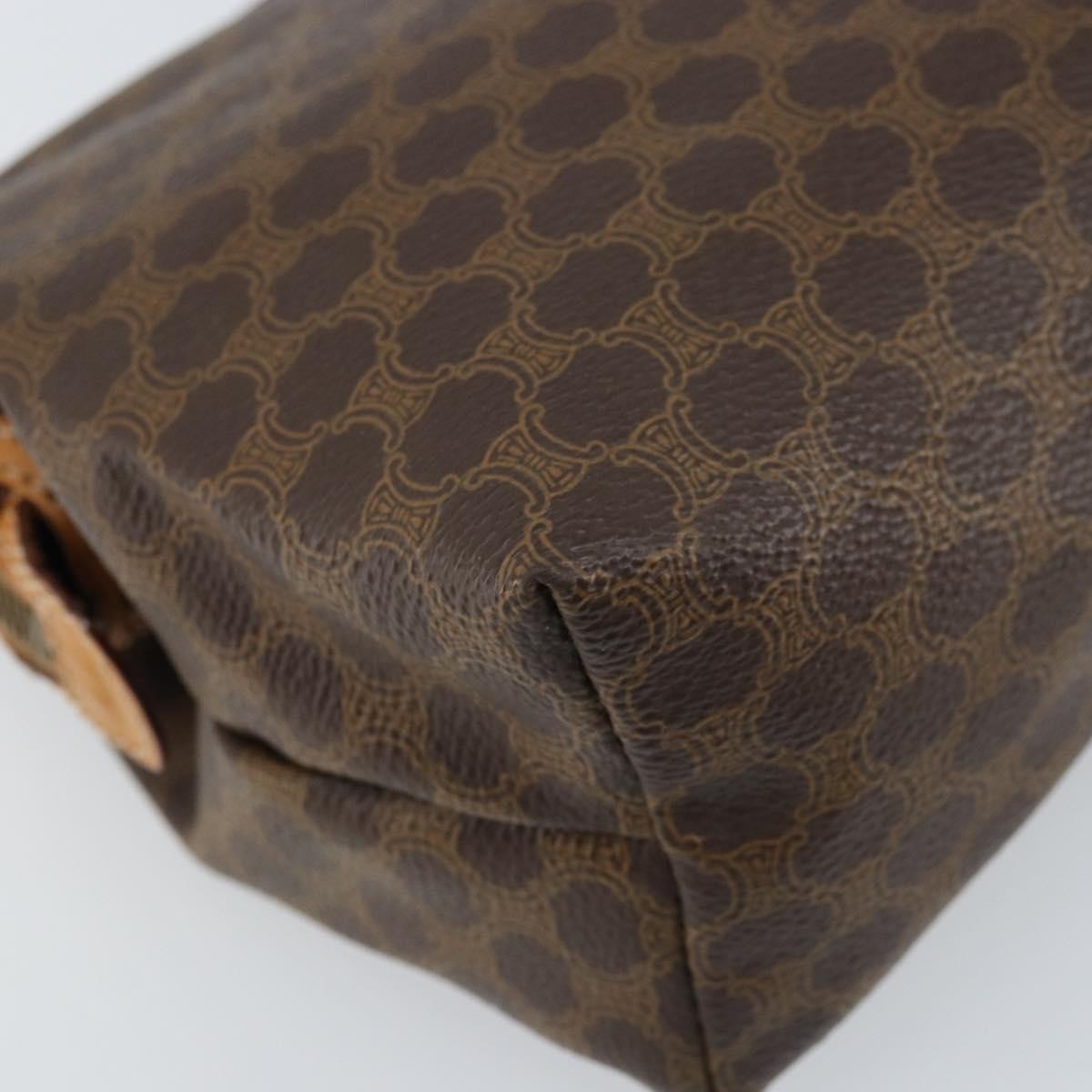 Celine Macadam Pochette Canvas and Leather, Brown, Canvas, Clutch