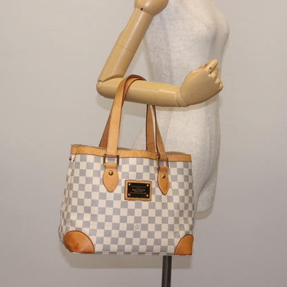 Louis Vuitton Hampstead Handbag Damier, WHITE, CANVAS, Tote bag