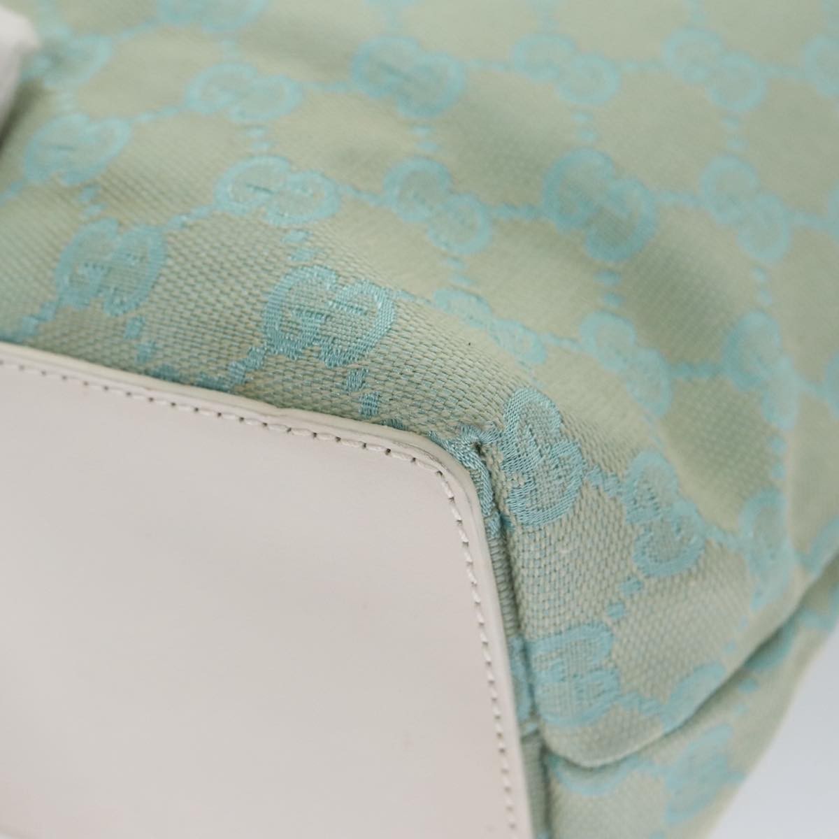 Gucci Vintage Bucket Shopping Tote GG Canvas, BLUE, CANVAS, Tote bag