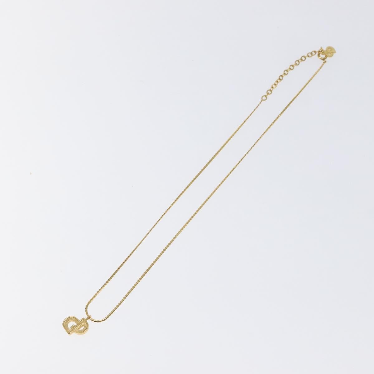 Christian Dior CD Pendant Necklace Metal, GOLD, METAL, Necklace