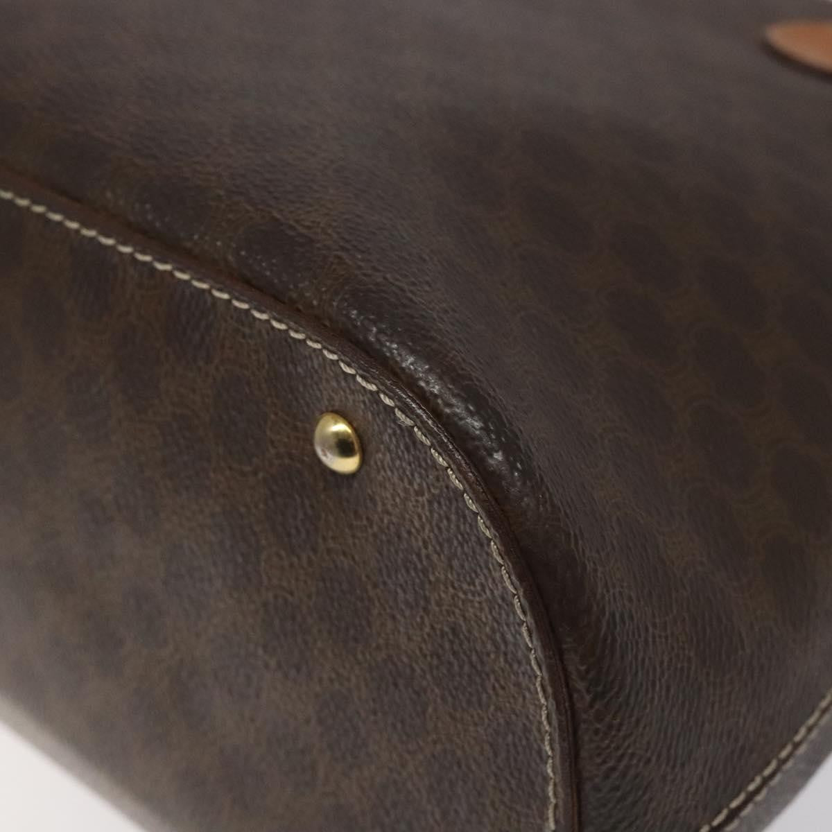 Celine Vintage Macadam Handbag Canvas, BROWN, CANVAS, Handbag