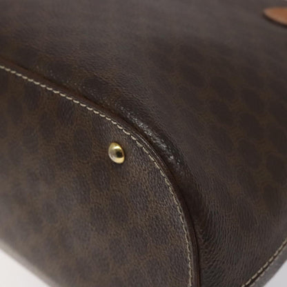 Celine Vintage Macadam Handbag Canvas, BROWN, CANVAS, Handbag