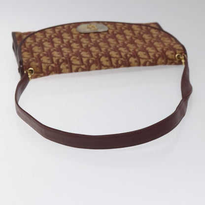 Christian Dior Vintage Trotter Flap Shoulder Bag Canvas, RED, CANVAS, Shoulder bag