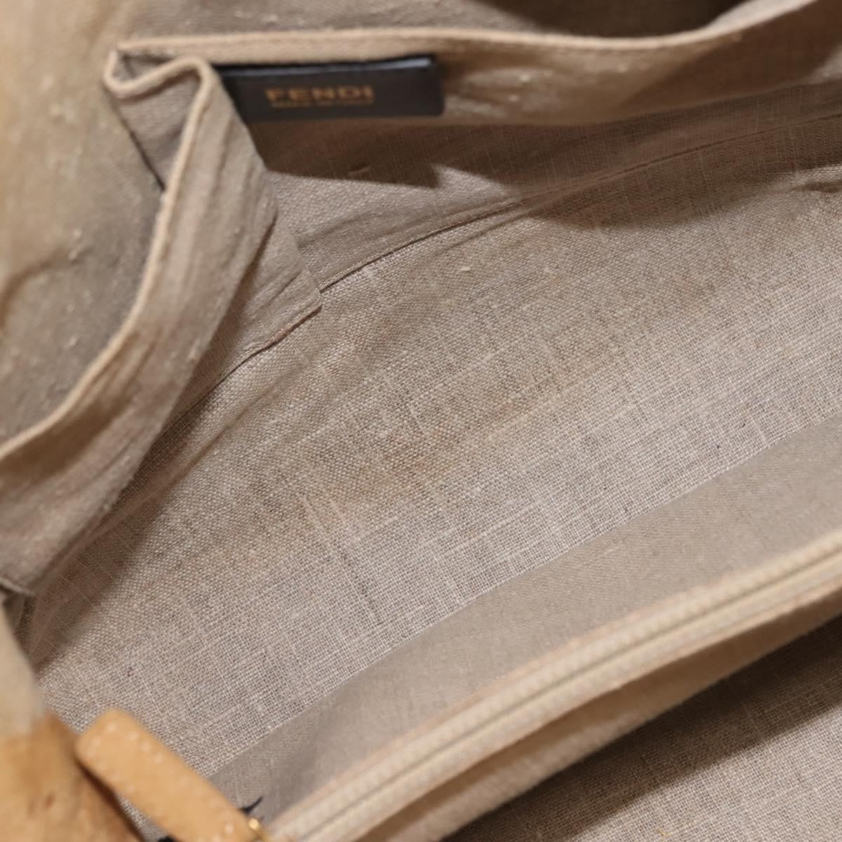 Fendi Pequin 2Bag Canvas and Leather, BEIGE, CANVAS, Tote bag