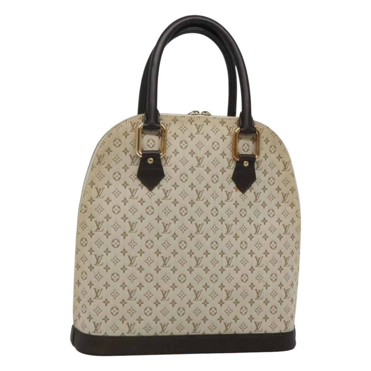 Louis Vuitton Alma Handbag Mini Lin Monogram, Khaki, Canvas, Handbag