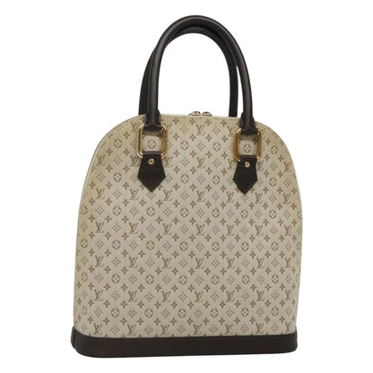 Louis Vuitton Alma Handbag Mini Lin Monogram, Khaki, Canvas, Handbag
