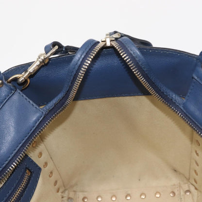 Valentino Garavani Rockstud Tote Rigid Leather, BLUE, LEATHER, Handbag