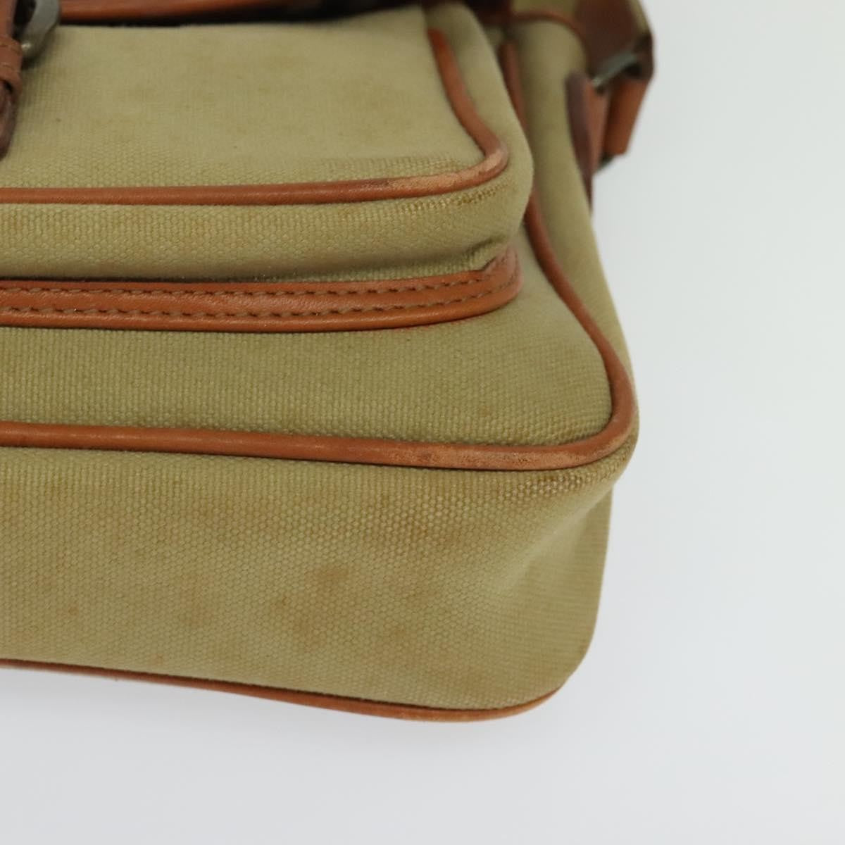 Burberry Front Pocket Messenger Bag Canvas, BEIGE, CANVAS, Shoulder bag