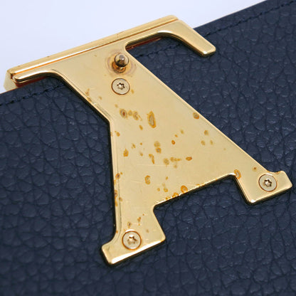Louis Vuitton Capucines Long Wallet Leather, NAVY, LEATHER, Wallets