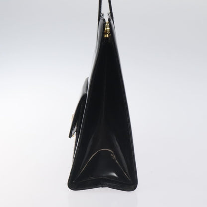 Salvatore Ferragamo Gancini handbag Patent leather, BLACK, PATENT_LEATHER, Handbag