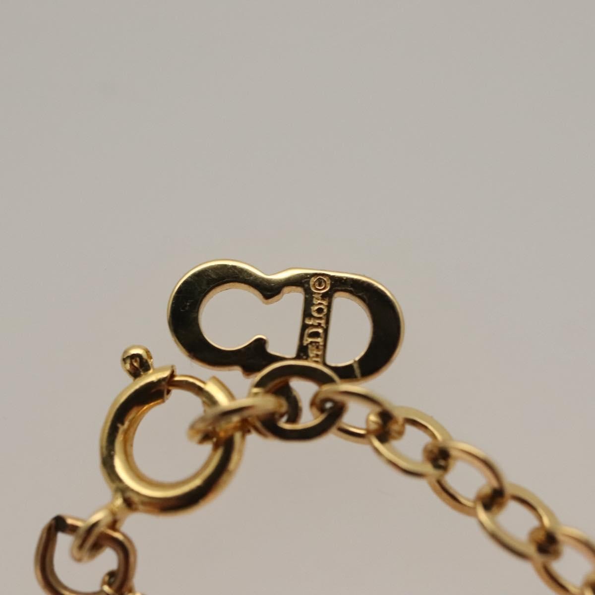 Christian Dior CD Round Pendant Necklace Metal, GOLD, METAL, Necklace