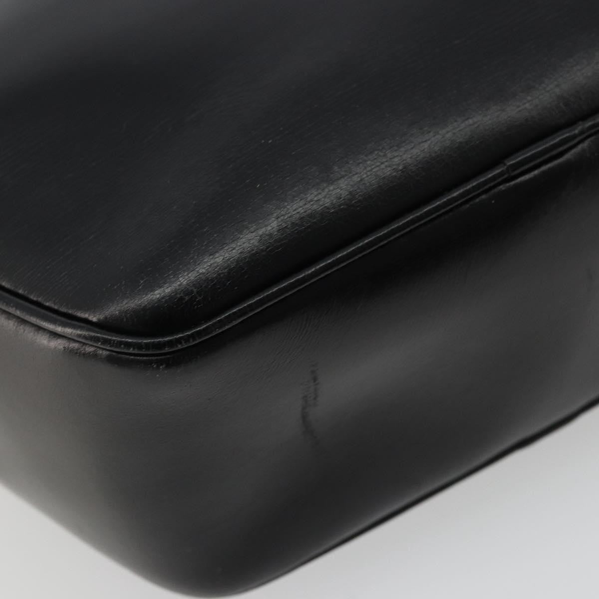 Celine Circle Logo Shoulder Bag Leather, Black, Leather, Shoulder Bag
