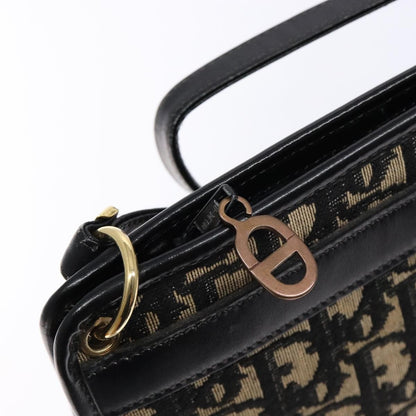 Christian Dior Vintage Trotter Shoulder Bag Canvas, NAVY, CANVAS, Shoulder bag