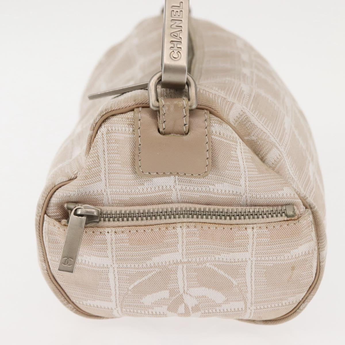 Chanel Travel Line Barrel Bag Nylon, BEIGE, NYLON, Shoulder bag