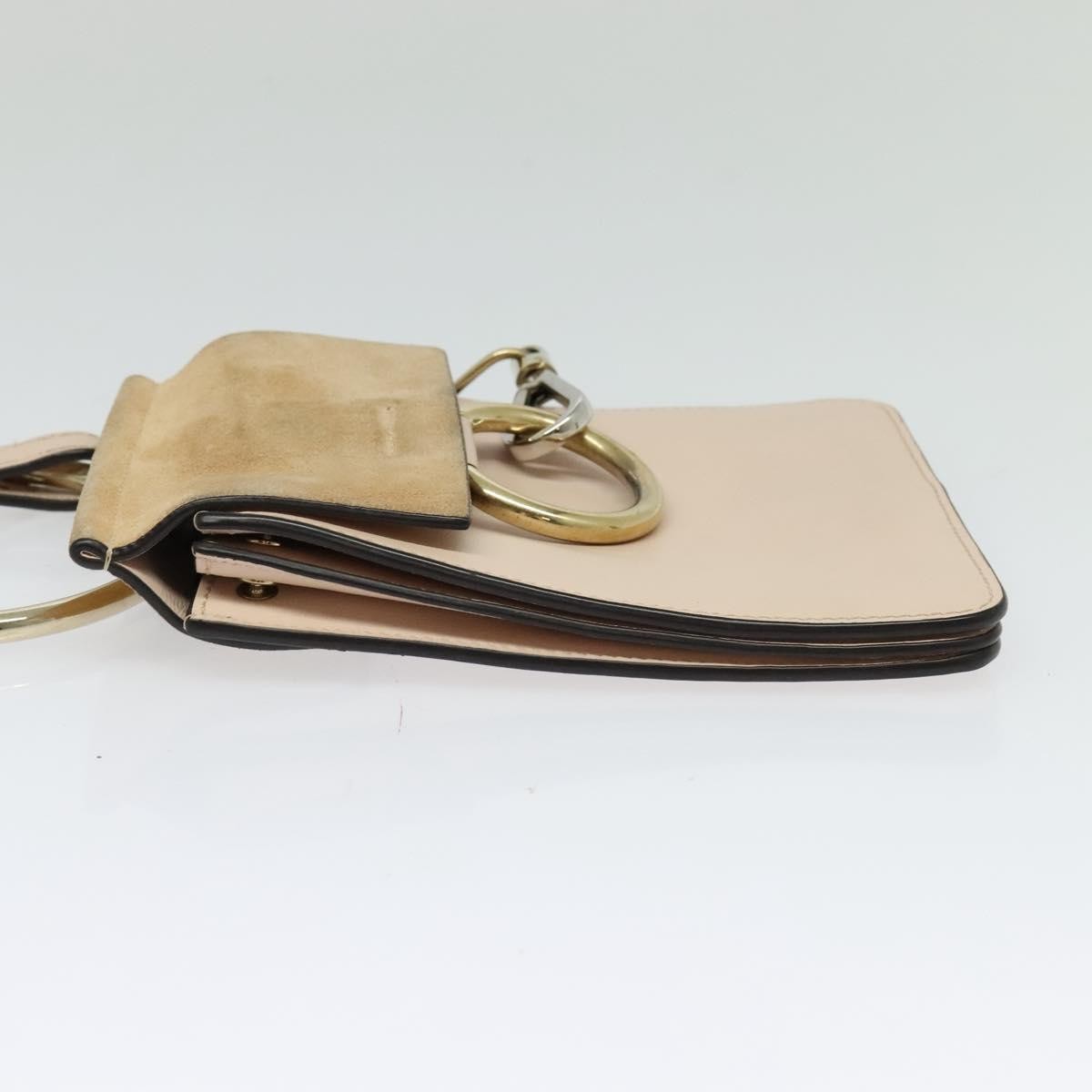 Chloe Faye Crossbody Leather and Suede, BEIGE, LEATHER, Shoulder bag