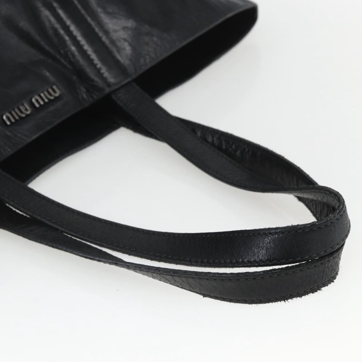 Miu Miu Vintage Tote bag Leather, BLACK, LEATHER, Tote bag