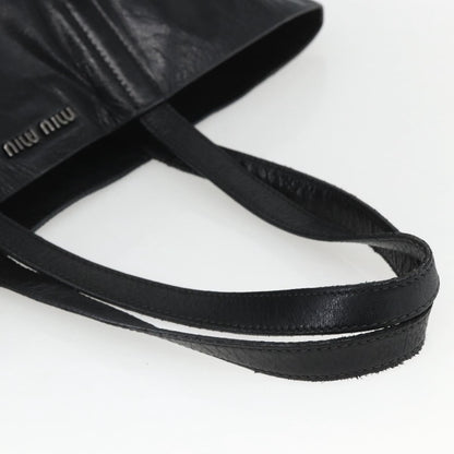 Miu Miu Vintage Tote bag Leather, BLACK, LEATHER, Tote bag