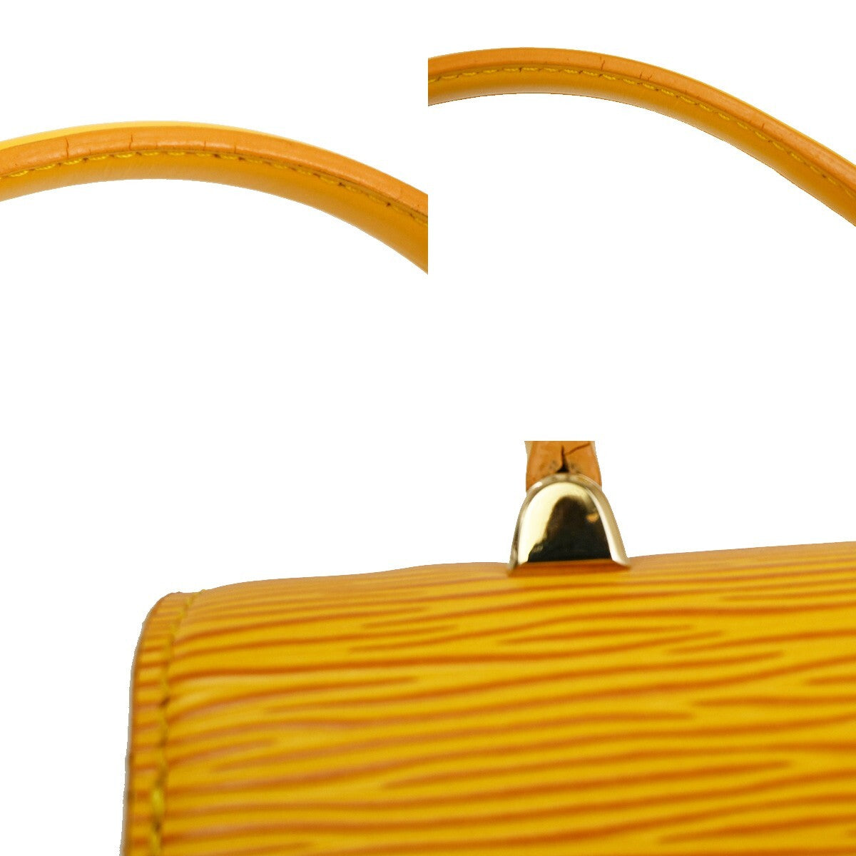 Louis Vuitton Malesherbes Handbag Epi Leather, YELLOW, LEATHER, Handbag