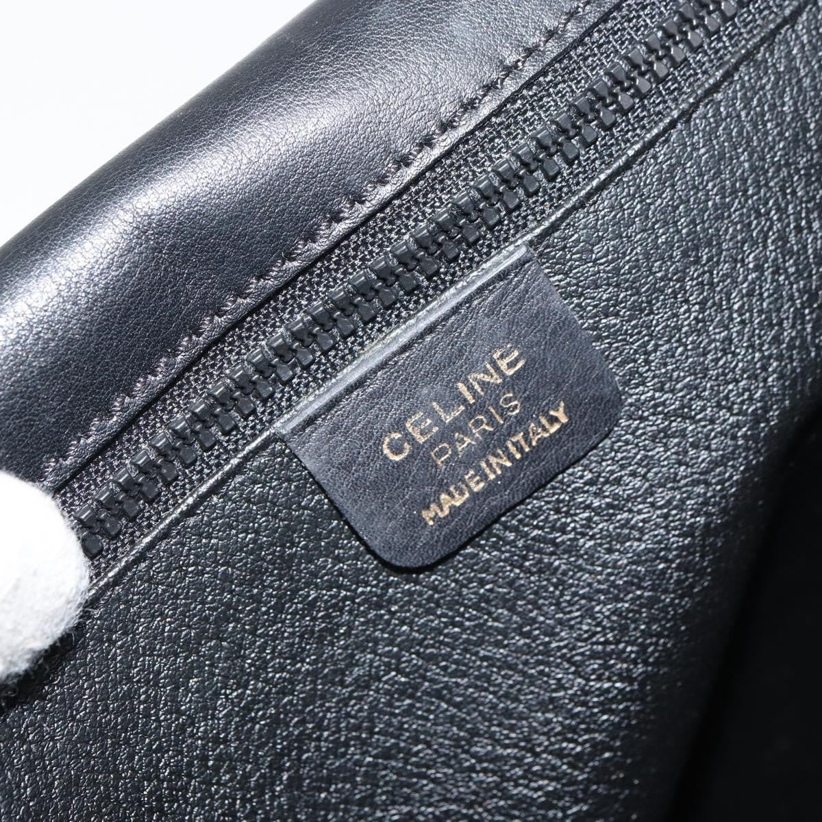 Celine Clutch Bag Leather, BLACK, LEATHER, Clutche & pouche