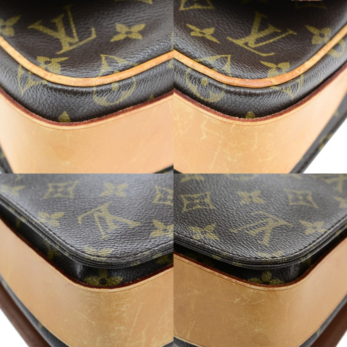 Louis Vuitton Cartouchiere Handbag Monogram Canvas, BROWN, CANVAS, Shoulder bag