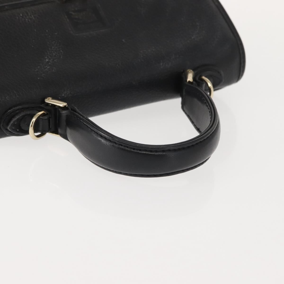 Burberry Vintage Handbag Leather, BLACK, LEATHER, Handbag