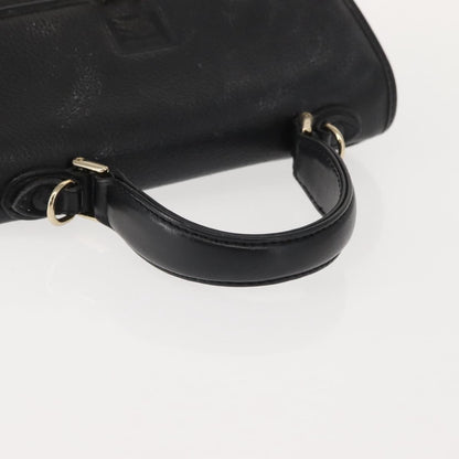Burberry Vintage Handbag Leather, BLACK, LEATHER, Handbag