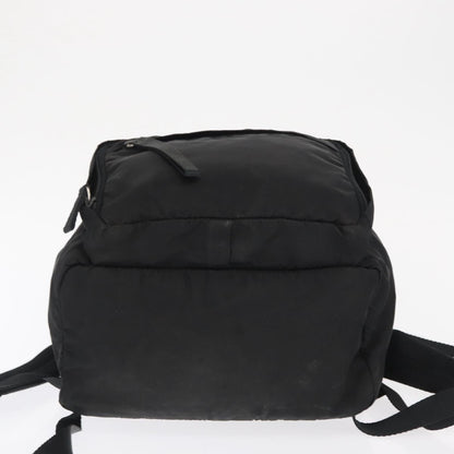Prada Single Buckle Pocket Backpack Tessuto, BLACK, NYLON, Backpack
