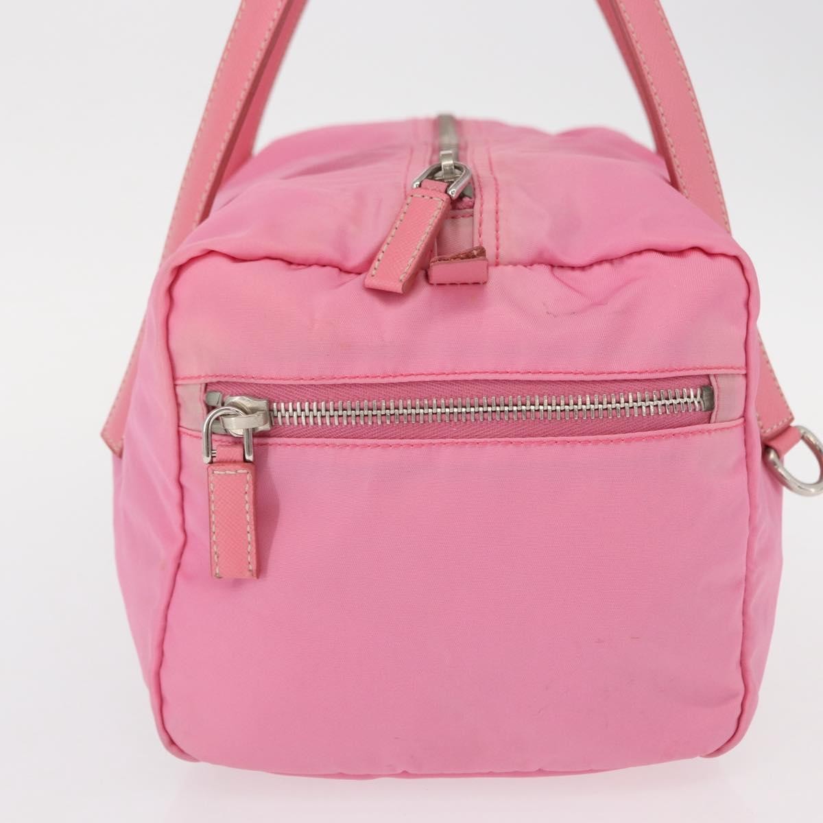 Prada Side Pocket Convertible Duffle Bag Tessuto, Pink, Nylon, Handbag