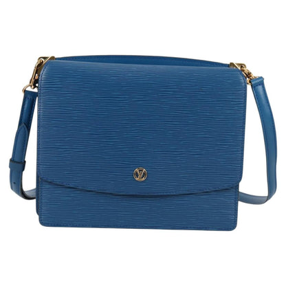 Louis Vuitton Grenelle Shoulder Bag Epi Leather, BLUE, LEATHER, Shoulder bag