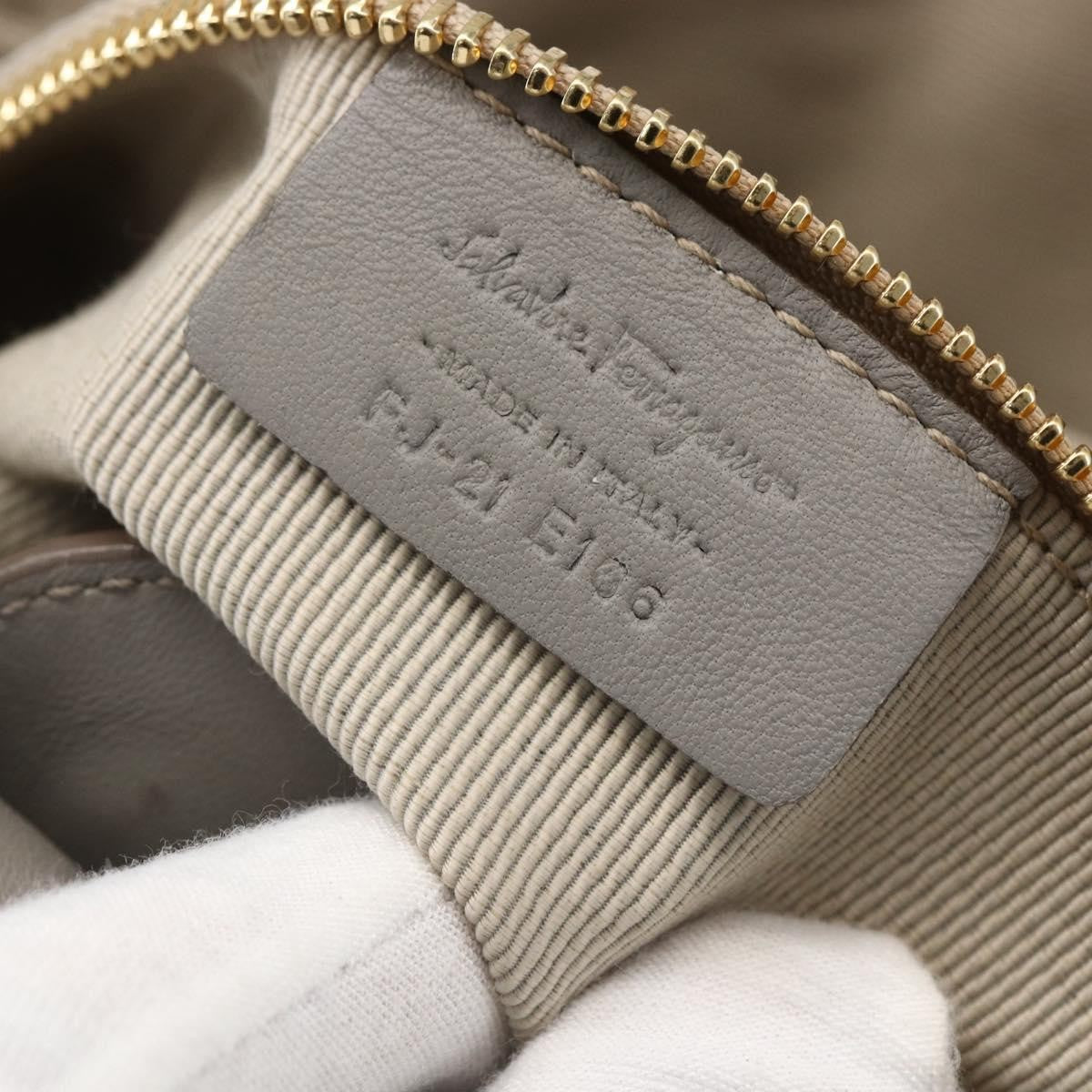 Salvatore Ferragamo Vala tote Leather, GRAY, LEATHER, Tote bag