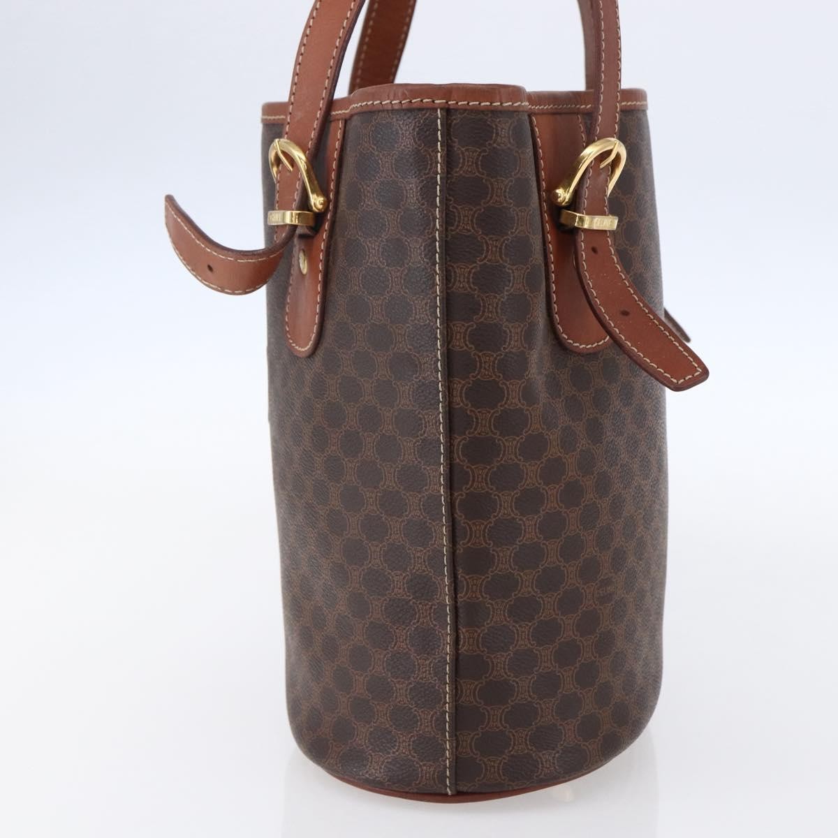 Celine Vintage Macadam Tote bag Canvas, BROWN, CANVAS, Tote bag