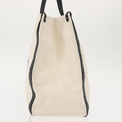 Valentino Garavani Grande Plage VLTN Tote Printed PVC with Leather, WHITE, CANVAS, Tote bag