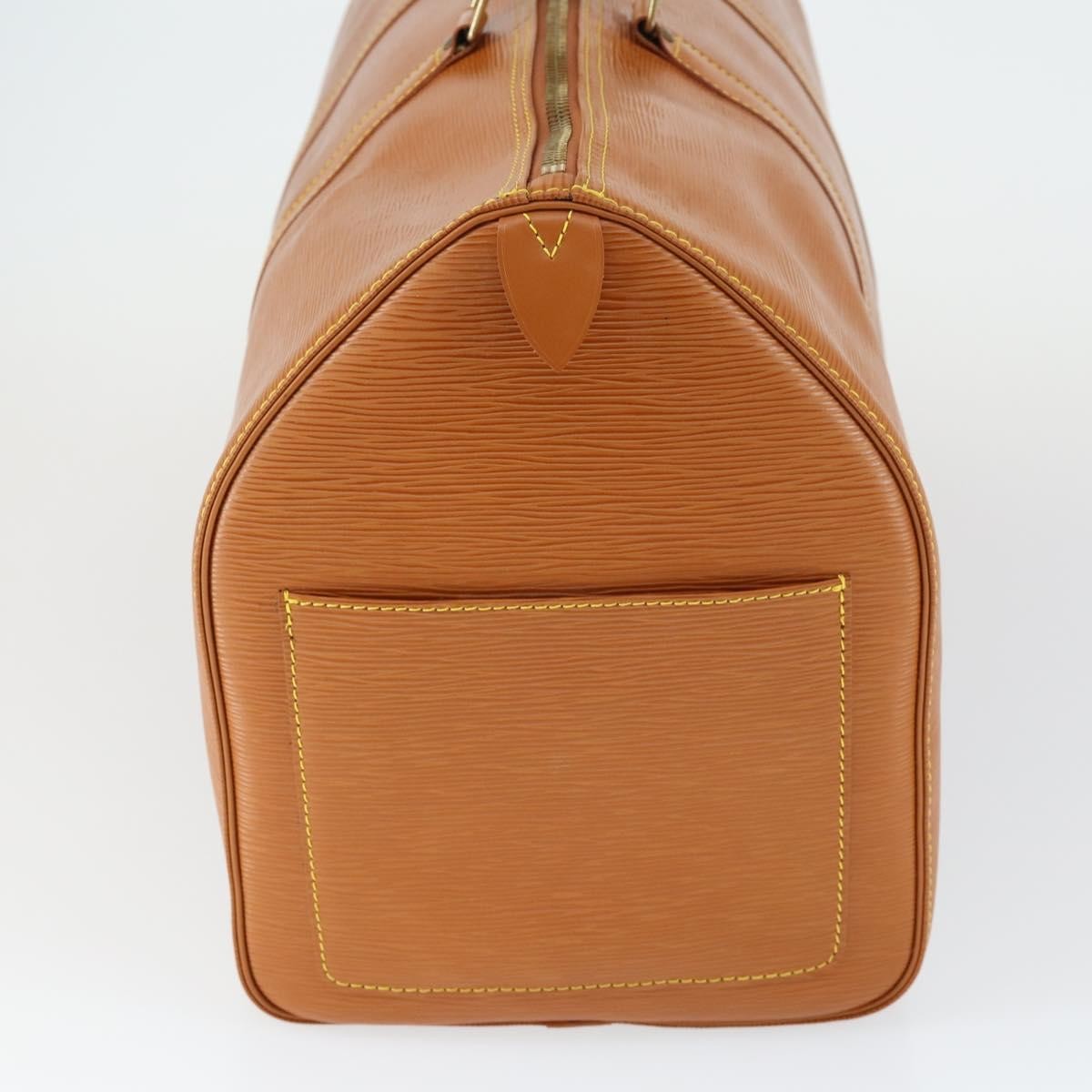 Louis Vuitton Keepall Bag Epi Leather, BROWN, LEATHER, Travel bag