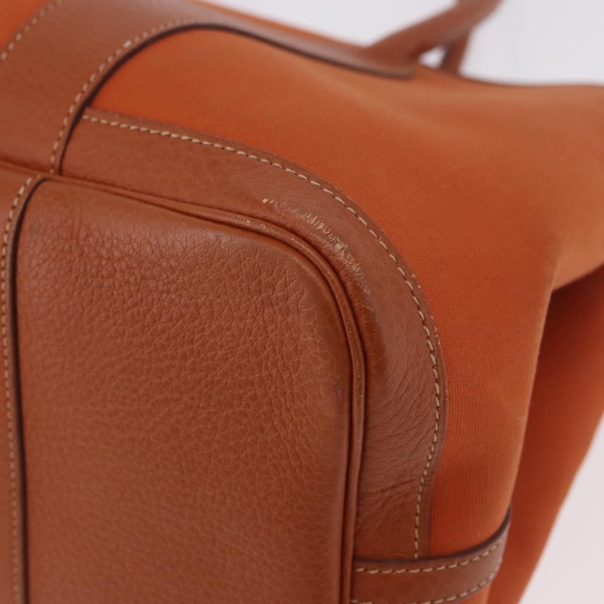 Hermes Garden Party Tote Toile and Leather, Orange, Canvas, Tote Bag