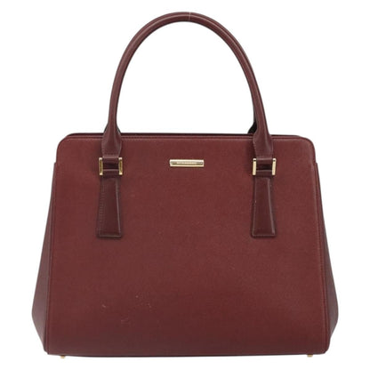 Burberry Vintage Handbag Leather, BURGUNDY, LEATHER, Handbag