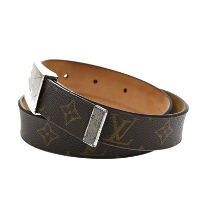 Louis Vuitton Ceinture Carre Belt Monogram Canvas, BROWN, CANVAS, Belts