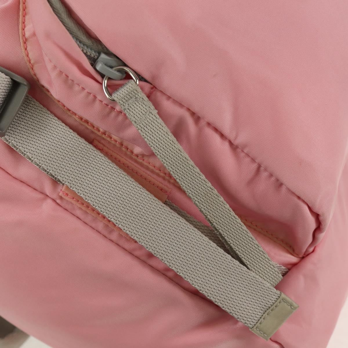 Prada Double Buckle Backpack Tessuto, Pink, Nylon, Backpack