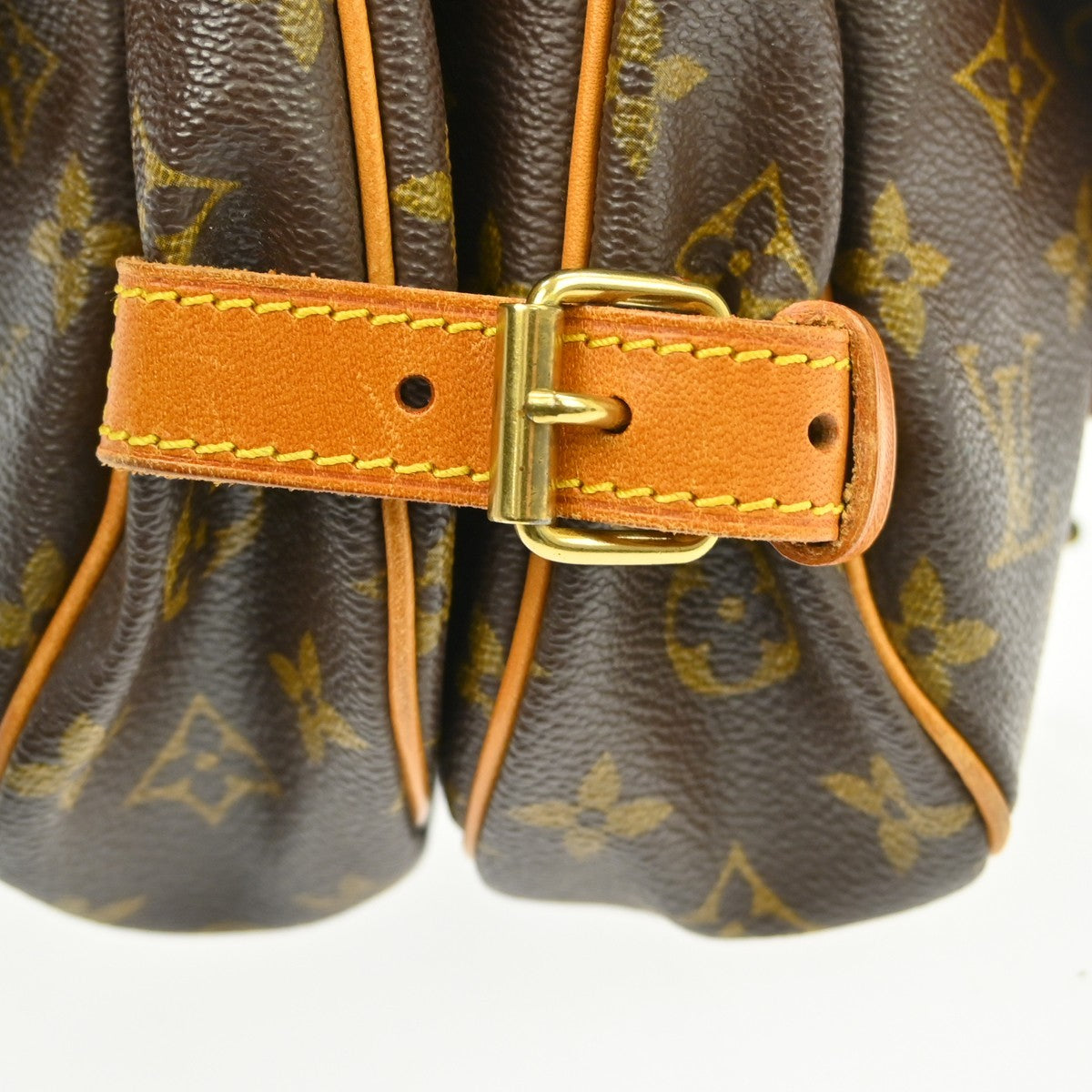 Louis Vuitton Saumur Handbag Monogram Canvas, Brown, Canvas, Shoulder Bag