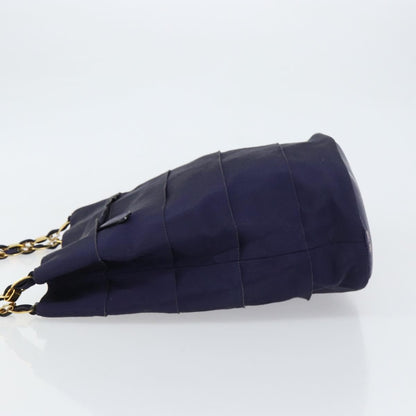 Salvatore Ferragamo Vala Chain Shoulder bag Canvas, NAVY, CANVAS, Shoulder bag