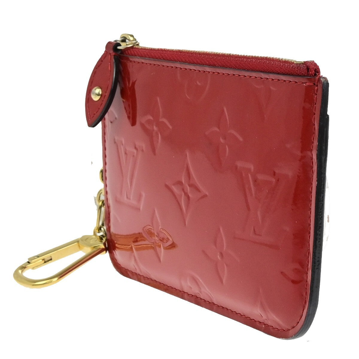 Louis Vuitton Pochette clés NM Monogram Vernis Patent Leather, RED, PATENT_LEATHER, Wallets