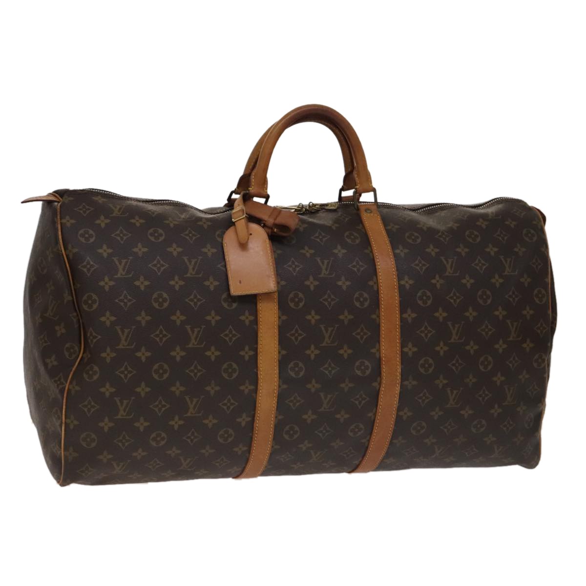 Louis Vuitton Keepall Bag Monogram Canvas, BROWN, CANVAS, Travel bag