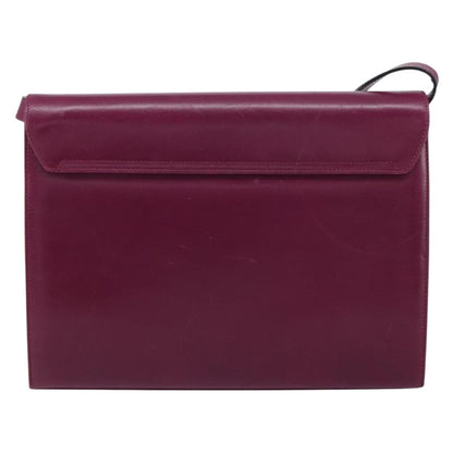 Salvatore Ferragamo Gancini Shoulder Bag Leather, PURPLE, LEATHER, Shoulder bag