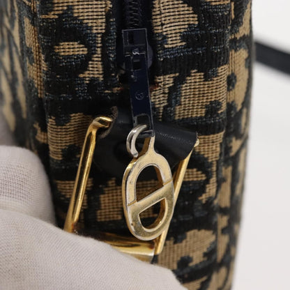 Christian Dior Vintage Trotter Crossbody Bag Diorissimo Coated Canvas, NAVY, CANVAS, Shoulder bag