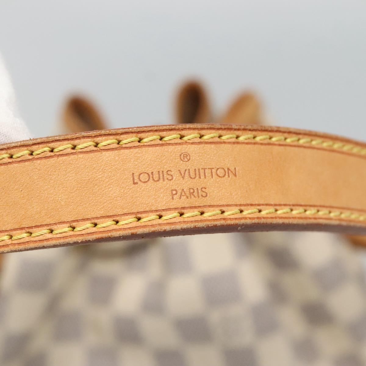 Louis Vuitton Noe Handbag Damier, White, Canvas, Shoulder Bag