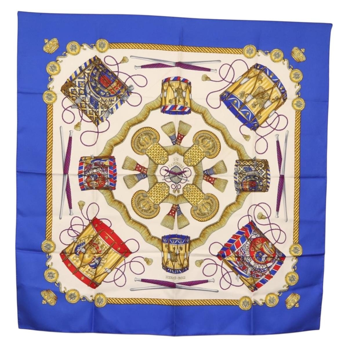 Hermes Carré 90 Silk multicolor, BLUE, SILK, Scarve & shawl