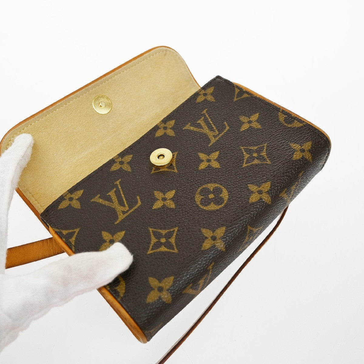 Louis Vuitton Florentine Waist Bag Monogram Canvas, BROWN, CANVAS, Clutche & pouche