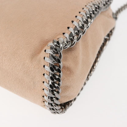 Stella McCartney Falabella Fold Over Crossbody Bag Suede, PINK, SUEDE, Crossbody bag