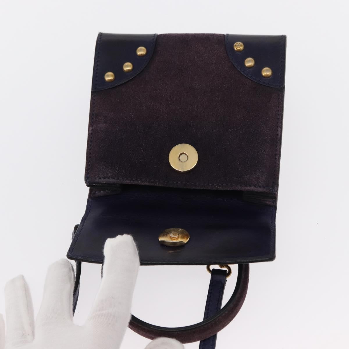 Celine Handbag Suede, PURPLE, SUEDE, Handbag